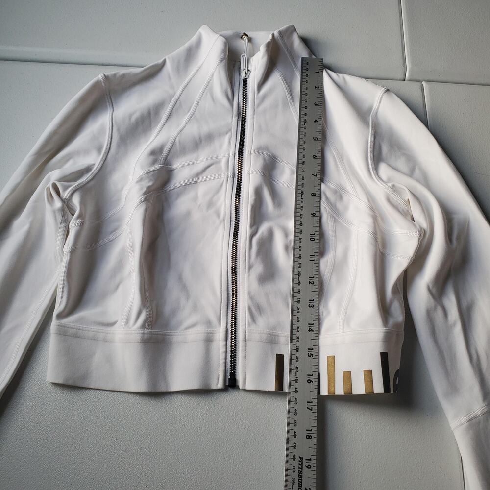 Lululemon Define Jacket Womens 8 RARE Special Edition White Cropped Full Zip - Picture 4 of 7